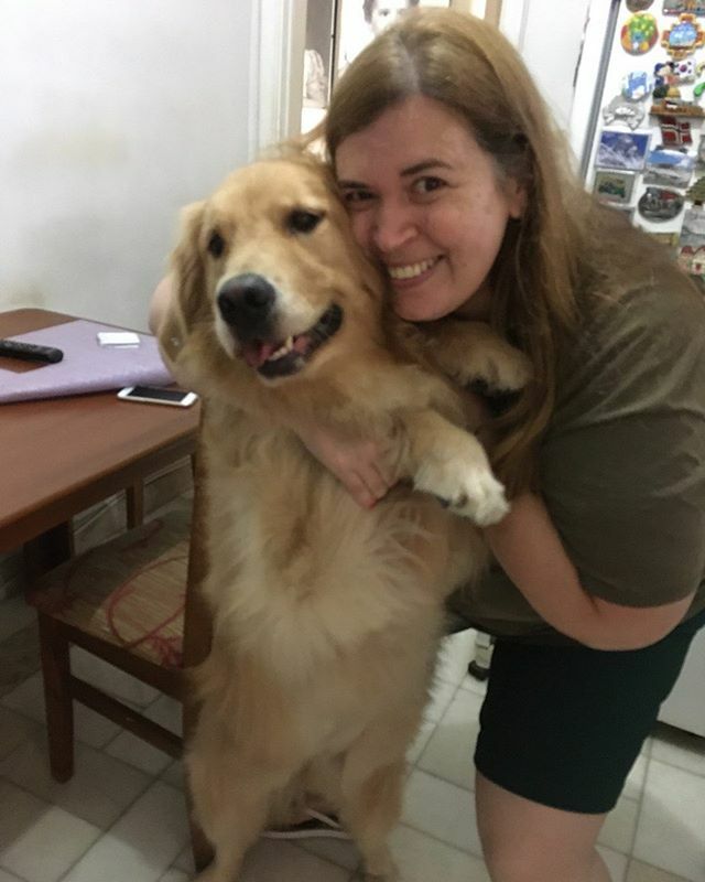 Bagunça com a loira! E eu dando uma de Felícia! Sansa e eu curtindo uma boa bagunça! #goldenretriever #sansagolden #goldenretrieverofinstagram #bancandoafelícia