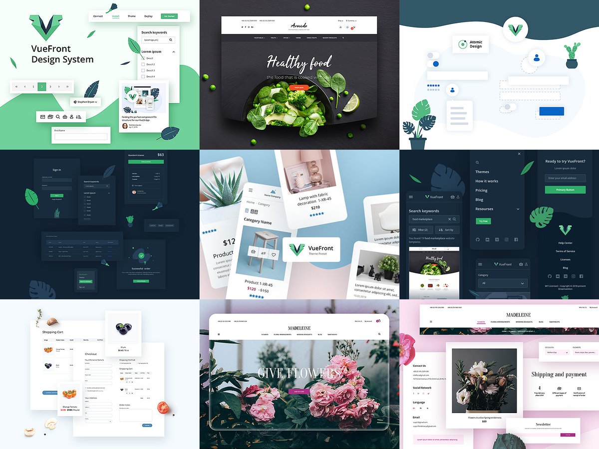 VueFront_js's tweet image. At #VueFront we love #design. Here is a taste of our dark and light designs. You can find more about our themes on Dribbble.

➡️ dribbble.com/Dreamvention 

#ecommerce #template #theme #welovewebdesign #userinterfacedesign #userexperiencedesign