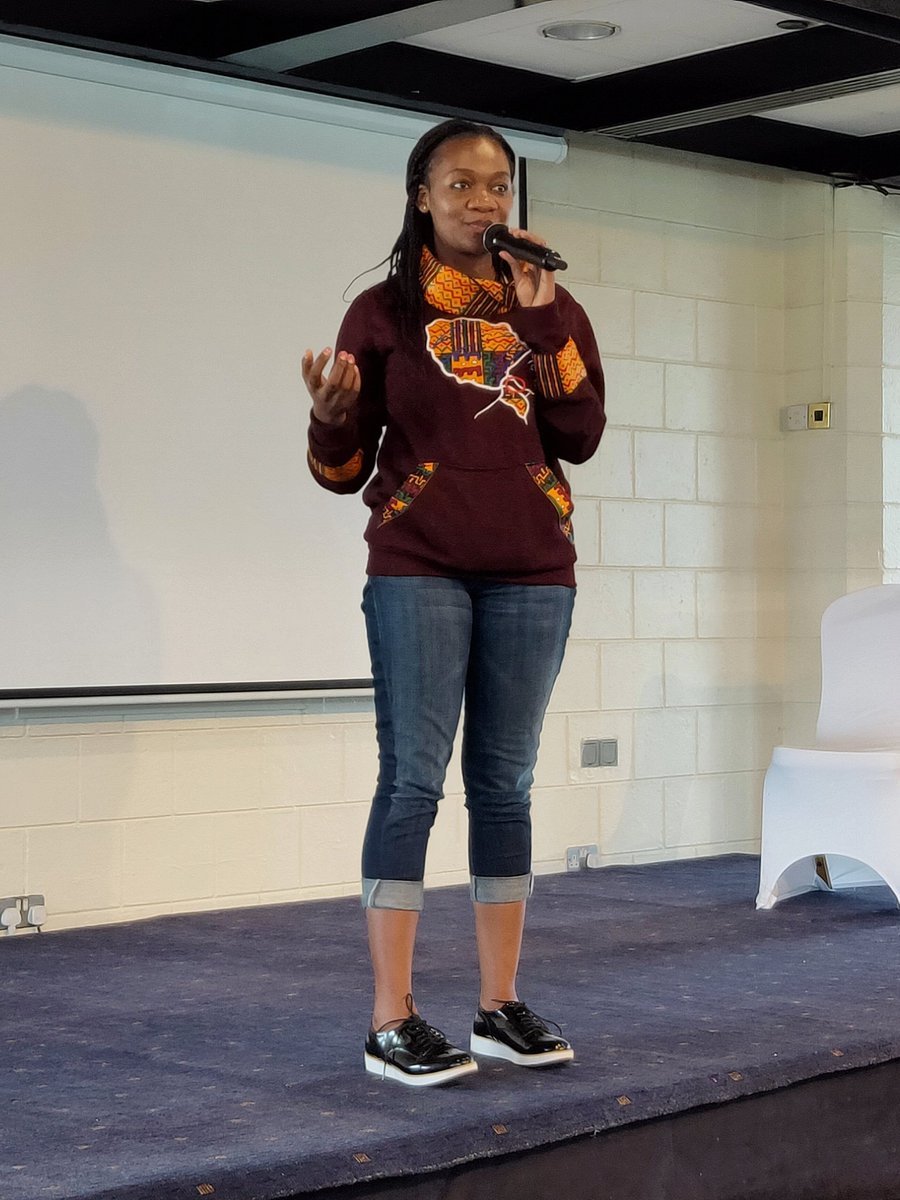 AllanTMoore's tweet photo. Ifaana Qualar / Kwalar Synthia speaking about her experience working with #communities, in theatre, and as a pastor, giving suggestions for #mediation. At the @iphrdafrica Young Women Mediation Forum today in #Nairobi, #Kenya. https://t.co/eYOzE4iCkv