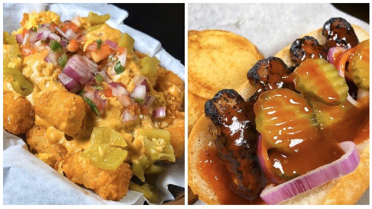 Weekly Specials:

Tailgate Totchos (V/NV): Tater Tots loaded w/ Cashew Nacho Cheese, Pico, Green Chilis &amp; V/NV shredded Cheddar.

The McRob (V/NV): Pork Rib or Vegan Pork Rib, House BBQ Sauce, Pickles &amp; Red Onion on a Roll w/ a side of House Chips. (Optional: Add Jalapeño).