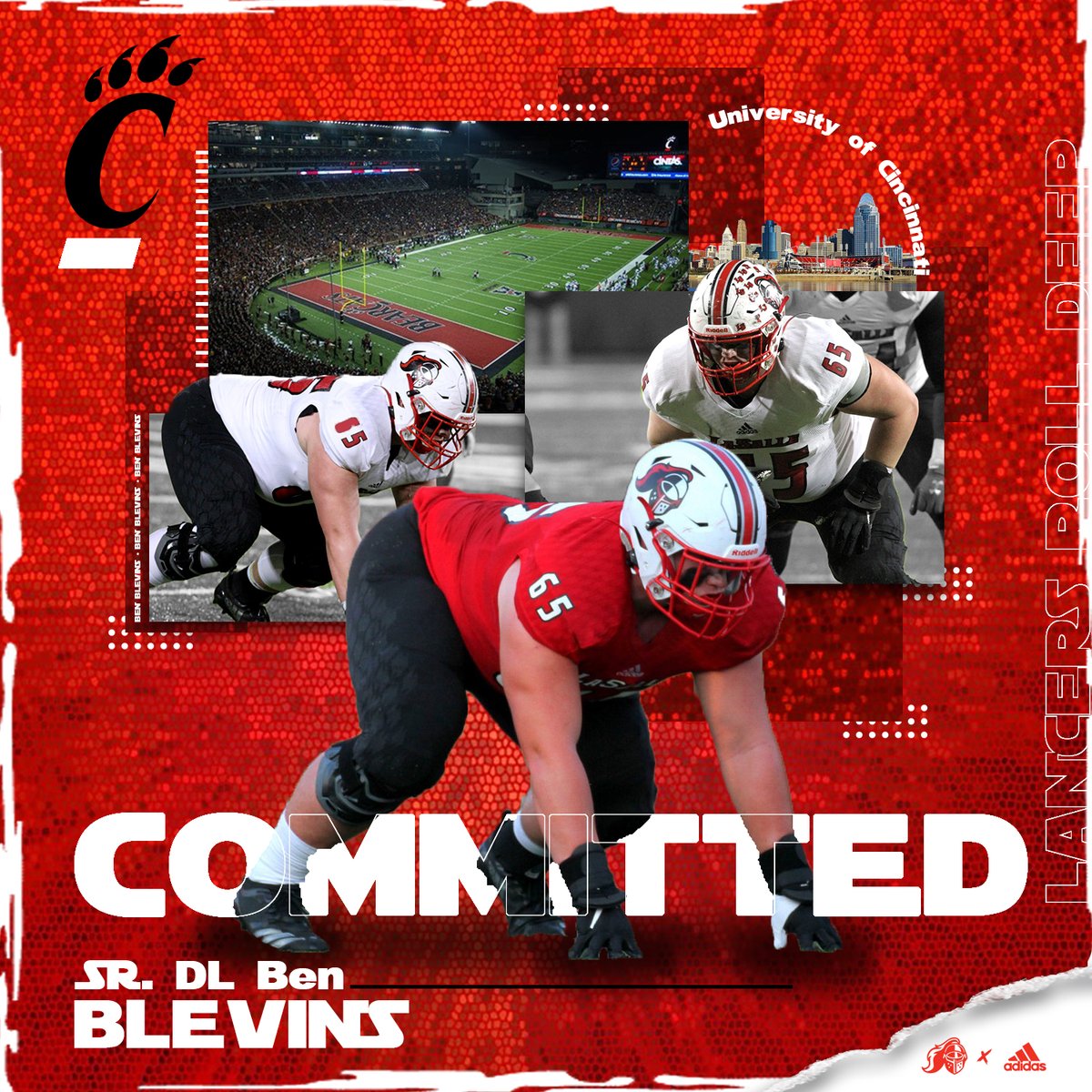 La Salle Football (@ls_lancerfb) on Twitter photo Congratulations to SR. DL <a href="/benblevins70/">Ben Blevins</a> who committed to <a href="/GoBearcatsFB/">Cincinnati Football</a> as a Preferred Walk-On this weekend! #LRD #CinCityPride Congratulations to SR. DL <a href="/benblevins70/">Ben Blevins</a> who committed to <a href="/GoBearcatsFB/">Cincinnati Football</a> as a Preferred Walk-On this weekend! #LRD #CinCityPride