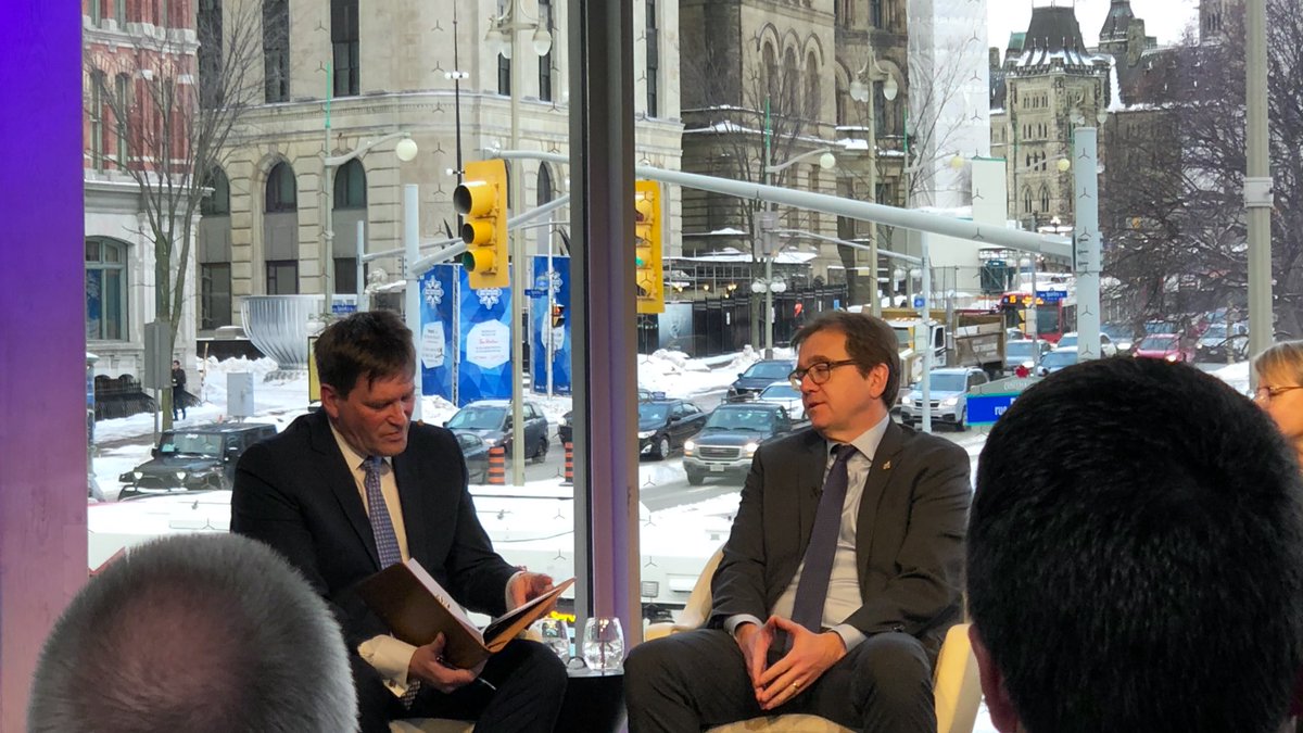 FPAC_APFC's tweet photo. On today’s @SixthEstateNews #BTBClimate panel, Minister @JonathanWNV talks with @AkBeattie about Canadian climate change budget and recognition 🇨🇦 “All ministers have a climate change role” 🌎 https://t.co/EDqB3QrB0G