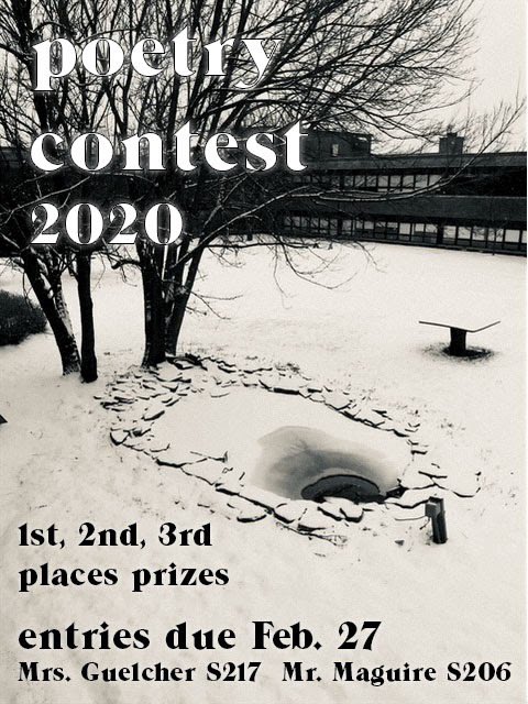 The poetry contest is now open! <a href="/CaptainTMag/">Thomas Maguire</a> <a href="/KathrynGuelcher/">Kathryn Guelcher</a> <a href="/Spoon_it_up/">K. (Spooner) Mattera</a> <a href="/SandburgHS/">Carl Sandburg H.S.</a>