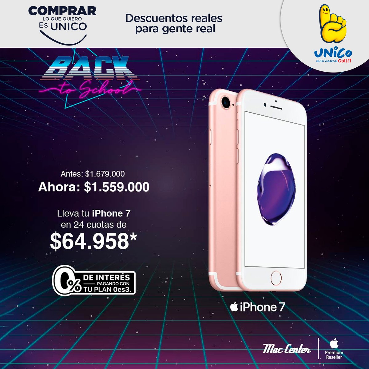 unicooutlet's tweet photo. ¿Eres un fan de Apple?💻 Déjate sorprender con los descuentos que tenemos para ti en #MacCenter de #UNICOCali 📲

#ComprarloquequieroesUNICO ☝🏼💛
📲 Visítanos en https://t.co/QNYX0GNfWR #MegaOutlet https://t.co/xUIFzvN72d