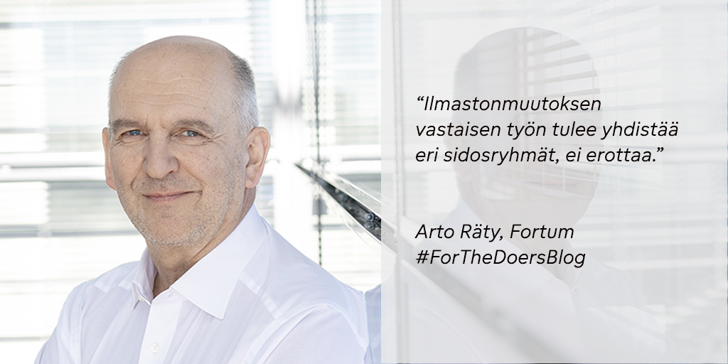 Fortum_Oyj's tweet image. Olemme energia-alalla sitoutuneet hakemaan ratkaisuja päästöjen vähentämiseen. Ilmastonmuutoksen vastaisen työn tulisi yhdistää eri sidosryhmät, ei erottaa. @ArtoRaty #ForTheDoersBlog #ilmastonmuutos fortum.fi/tietoa-meista/…