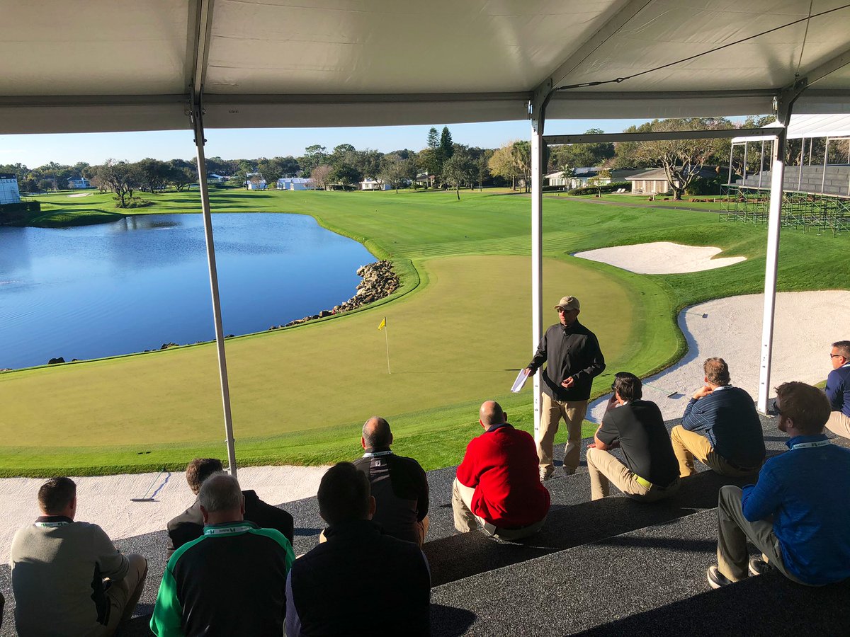 Bay Hill’s director of grounds <a href="/The_CFlynn/">Chris Flynn</a> shares stories about Arnold Palmer, the club and preparations for the upcoming <a href="/PGATOUR/">PGA TOUR</a> event during today’s Behind the Scenes at Bay Hill learning tour. #GolfIndustryShow