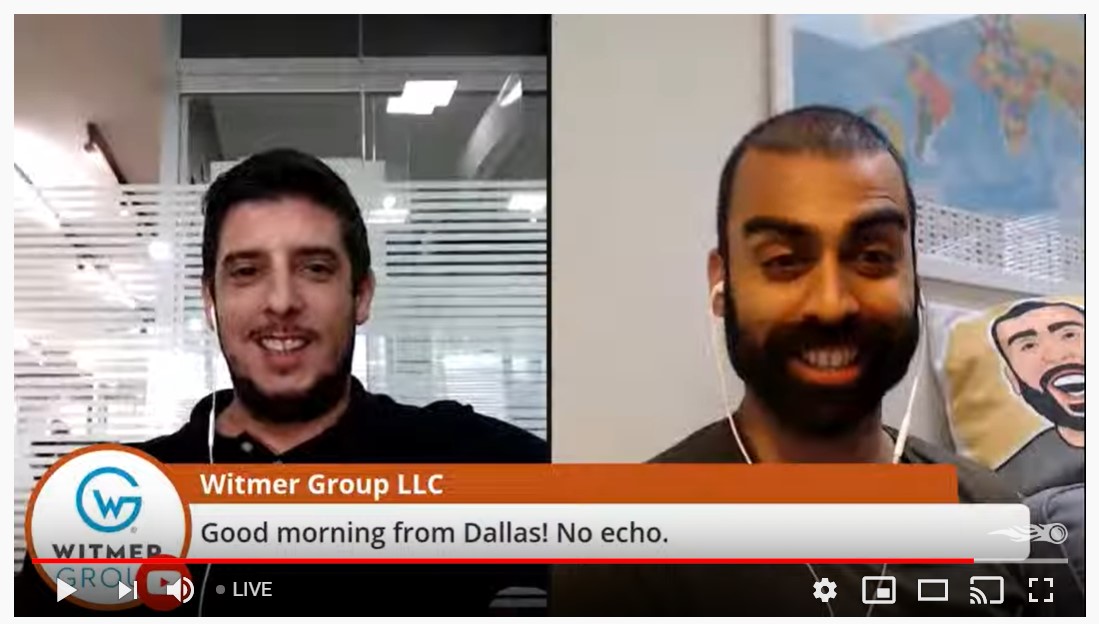 WitmerGroup's tweet photo. Getting my shout out on the @semrush webiner for confirming 'no echo' on the stream. lol. Ready for an informative chat with Felipe with @hedgehogdigital #businessgoals #seo #dallasseo #digitalmarketing https://t.co/dLoU47n053