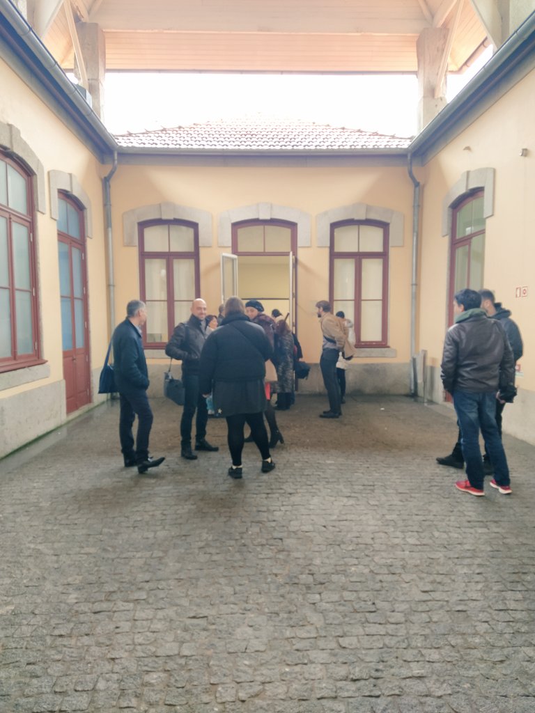 bluact's tweet photo. Next step: sightseeing. Our hosts from @CM_MATOSINHOS 🇵🇹 taking the group to visit important spots linked with the Maritime history of the City! #BluAct Starting Up the BlueEconomy https://t.co/ES0z3xeuZT