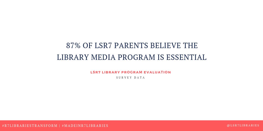 LSR7Libraries's tweet image. 87% of R7 Parents agree #r7librariestransform #MadeinR7libraries