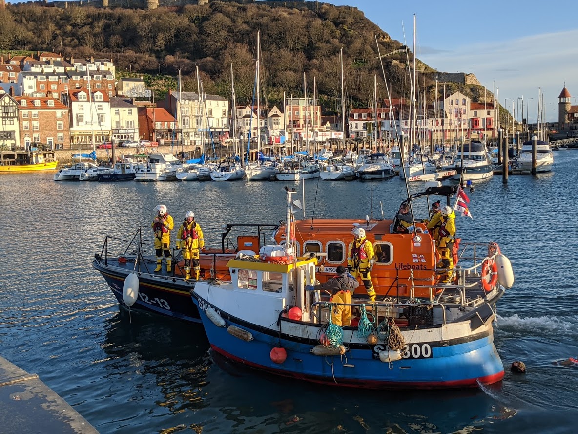 Tues 28 Jan
ALB launched to 10 metre fishing vessel with a fouled propeller north of Filey Brigg. One person on board. Boat towed to Scarborough. All safe.

Many thanks to the large number of crew who attended and to Chris Burrows for the photograph.