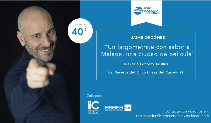 foroeys's tweet photo. Ya puedes inscribirte en el próximo almuerzo del Foro Economía y Sociedad el Jueves 6 de Febrero, en el que Jaime Ordoñez nos hablará de su último proyecto: "Un largometraje con sabor a Málaga, una ciudad de película".

Puedes inscribirte aquí:
https://t.co/nTXN9xIpr0 https://t.co/NJ0CenzcrV