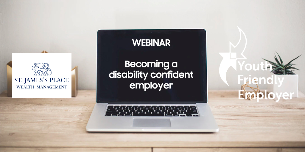 YEUK2012's tweet photo. FREE WEBINAR: See how to become a disability confident employer with @stjamessplace. https://t.co/xnOE2aC22d #hr #diversity #diversityinhr #workplacedisability #HRwebinars https://t.co/EvHsn6kvnL