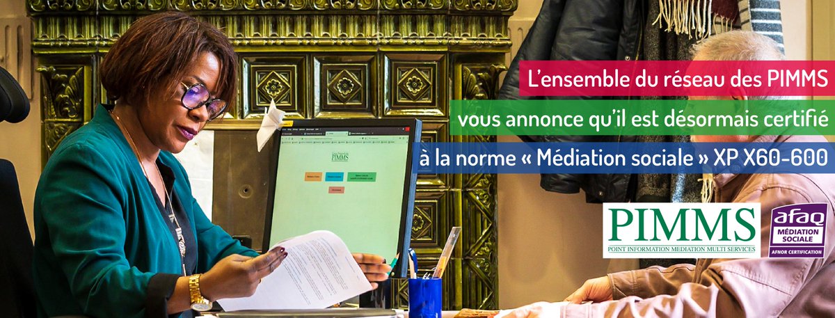 Nouvelle du jour : le réseau des PIMMS est certifié AFNOR sur la #MédiationSociale. Cela illustre la capacité de nos petites association à se professionnaliser et offrir des services toujours plus qualitatifs. Bravo à tous les collègues engagés dans ce travail de longue haleine!