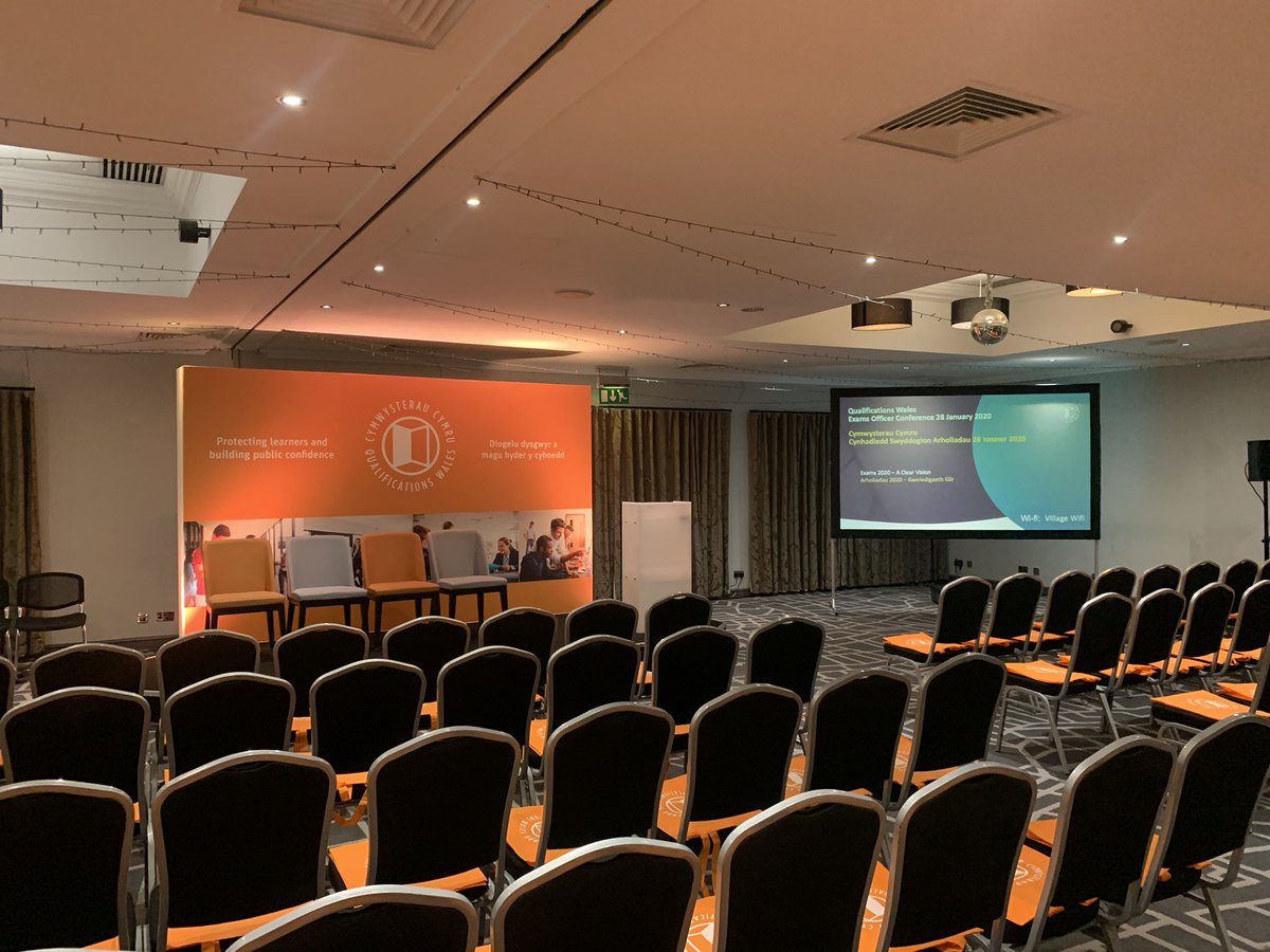 cymwysterau_cym's tweet photo. Heddiw o'r @village_hotels yn Gaerdydd rydym yn cynnal ein Cynhadledd Swyddogion Arholiad, gyda @pearson, @JCQcic and @cbac_wjec. Croeso bawb #EO2020 https://t.co/xsqu0lEKnu