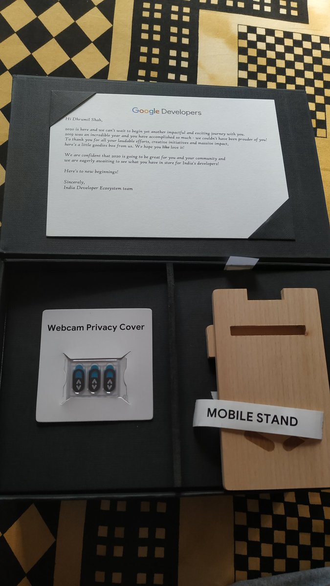 dhuma1981's tweet photo. This little black box made my day. Thank you so much @GoogleDevsIN and the #DevRelIndia team for appreciating our contribution and efforts to the developer ecosystem. #DevLife https://t.co/jJSkMTpQAx