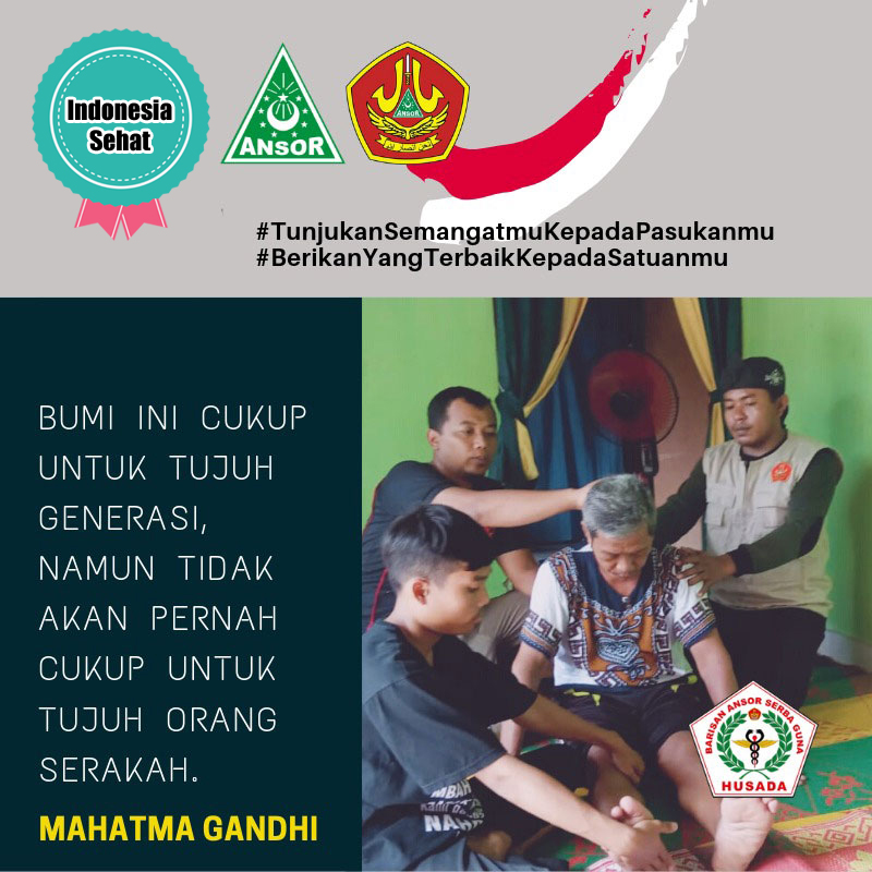 Weare_Basada's tweet photo. Bumi ini cukup untuk tujuh generasi, namun tidak akan pernah cukup untuk tujuh orang serakah. Mahatma Gandhi

Sehat selalu sahabat Basada. 

Terus berbagi senyum dan kebaikan untuk sesama.

@Official_Ansor
@BANSERSATKORNAS
@yuniantomastenk

#IndonesiaSehat
#BasadaUntukAnda https://t.co/GlXbskP0TT