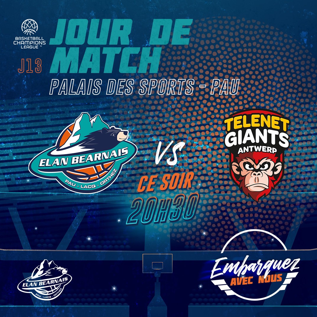 EBPLO's tweet photo. 🏆 @BasketballCL J13
🆚 @antwerpgiants 
🏟️ Palais des Sports
⌚️ 20h30
📺 @CanalplusSport 
📊 Livestats 👉https://t.co/glxtJF4vSN 
➕ d'infos 👉 https://t.co/XHMGxCluge
#ELANation #BasketballCL https://t.co/f01ePa5R13