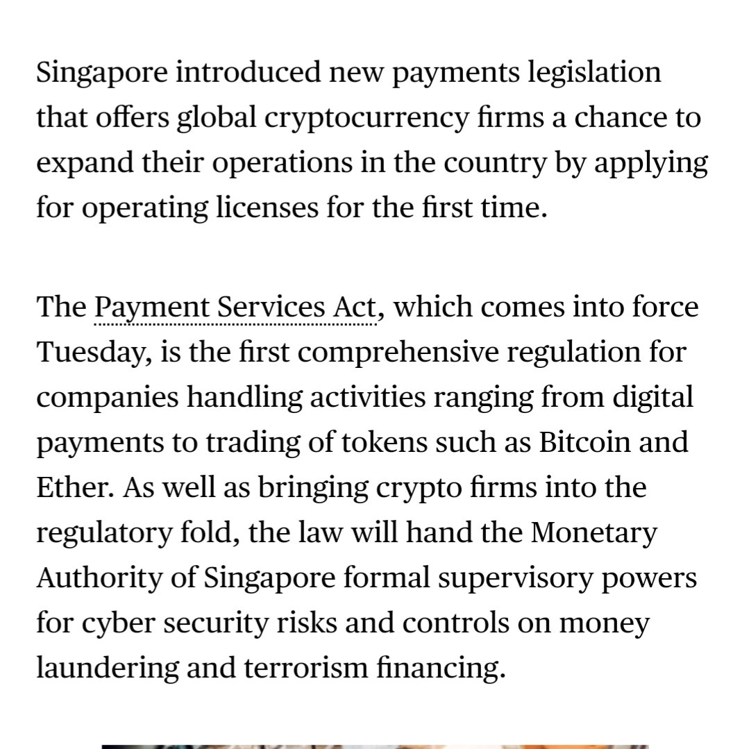HodlStyle's tweet photo. 💥 Singapore introduced new payments legislation that offers global cryptocurrency firms a chance to expand their operations in the country by applying for operating licenses for the first time.

https://t.co/vKhbNLWnrV

#XRP #XRPCommunity #Ripple #crypto #cryptocurrency https://t.co/cXs3T6rYQC