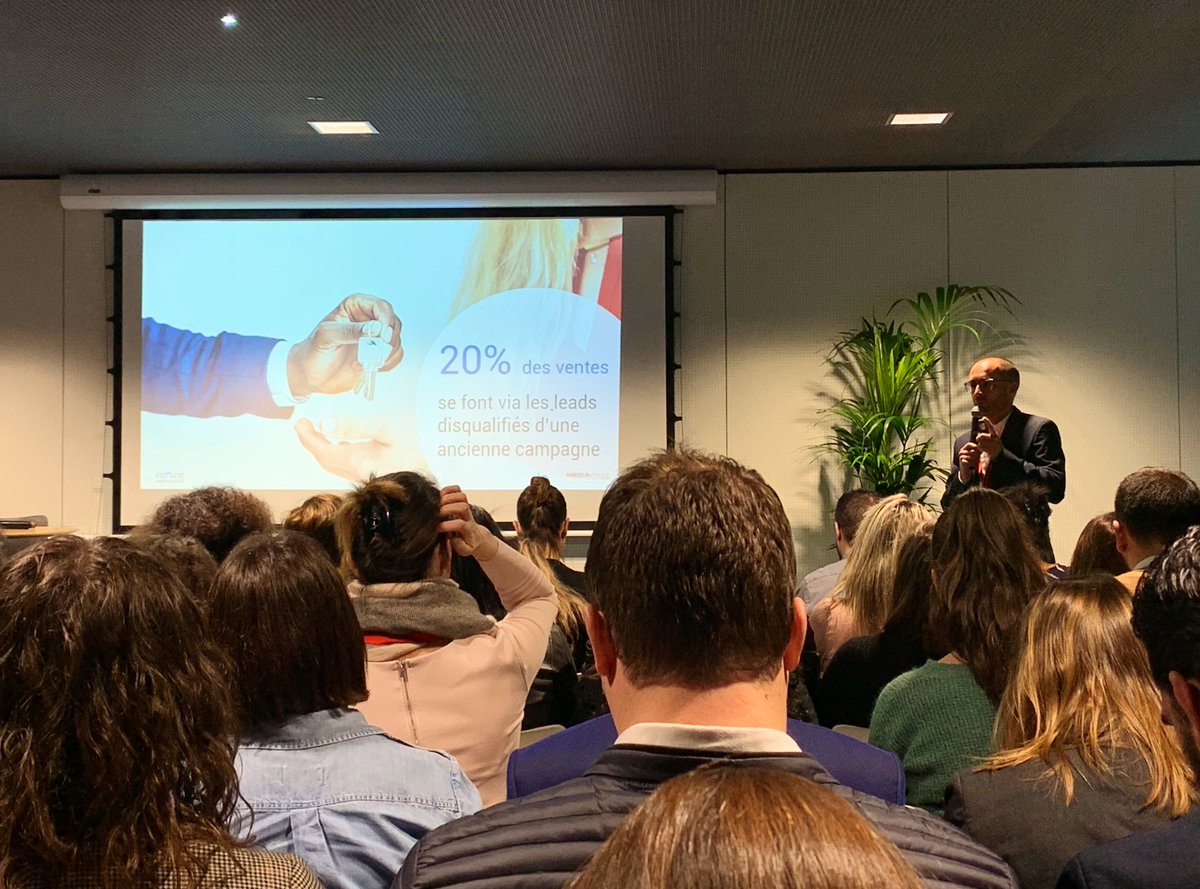 #IMF20 | « 20% des ventes se font via des leads disqualifiés d’une ancienne campagne » 🎯 

Yohann Delahaye de @Mediaveille nous explique comment la connaissance client permet de réactiver les leads disqualifiés pour les reconquérir. 

#inboundmarketing #acquisition