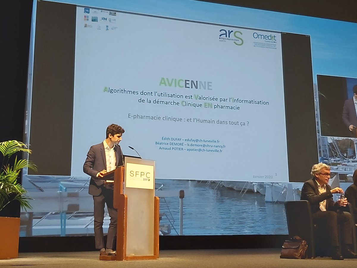 CollompR's tweet photo. 3ème intervention #IA #epharmacieclinique avec Arnaud Potier membre du GT #epharmacieclinique @SFPCOfficiel #avicenne #chLunevillle #CHUNancy #SFPC20 https://t.co/UH6PzKIbVE