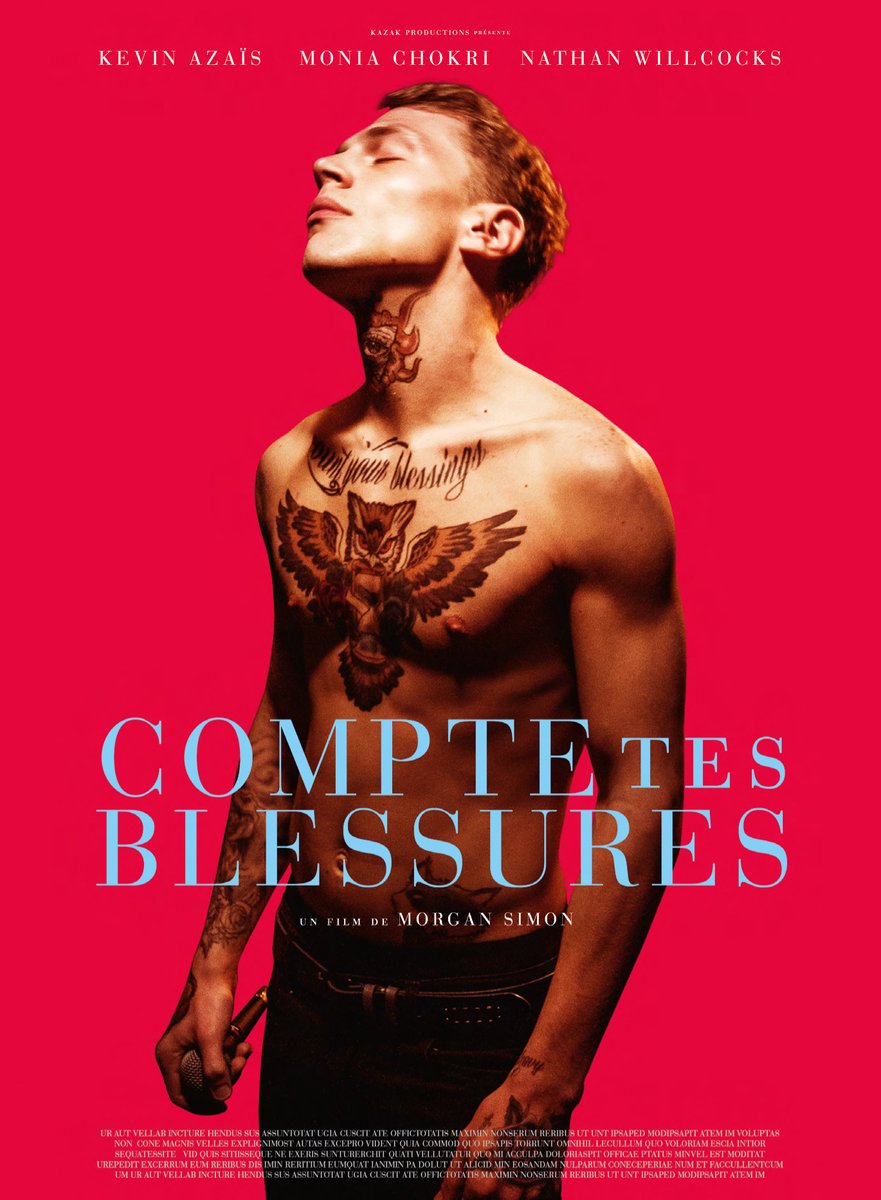 _MorganSimon's tweet photo. Il y a trois ans déjà sortait #Comptetesblessures 💥🎥🤘🏻 L’occasion de dévoiler les affiches alternatives du film ❤️🎤🎉 Avec #KévinAzaïs, #MoniaChokri, #NathanWillcocks #KazakProductions @RezoFilms @CompteTesBless https://t.co/bFmcPzbf2O