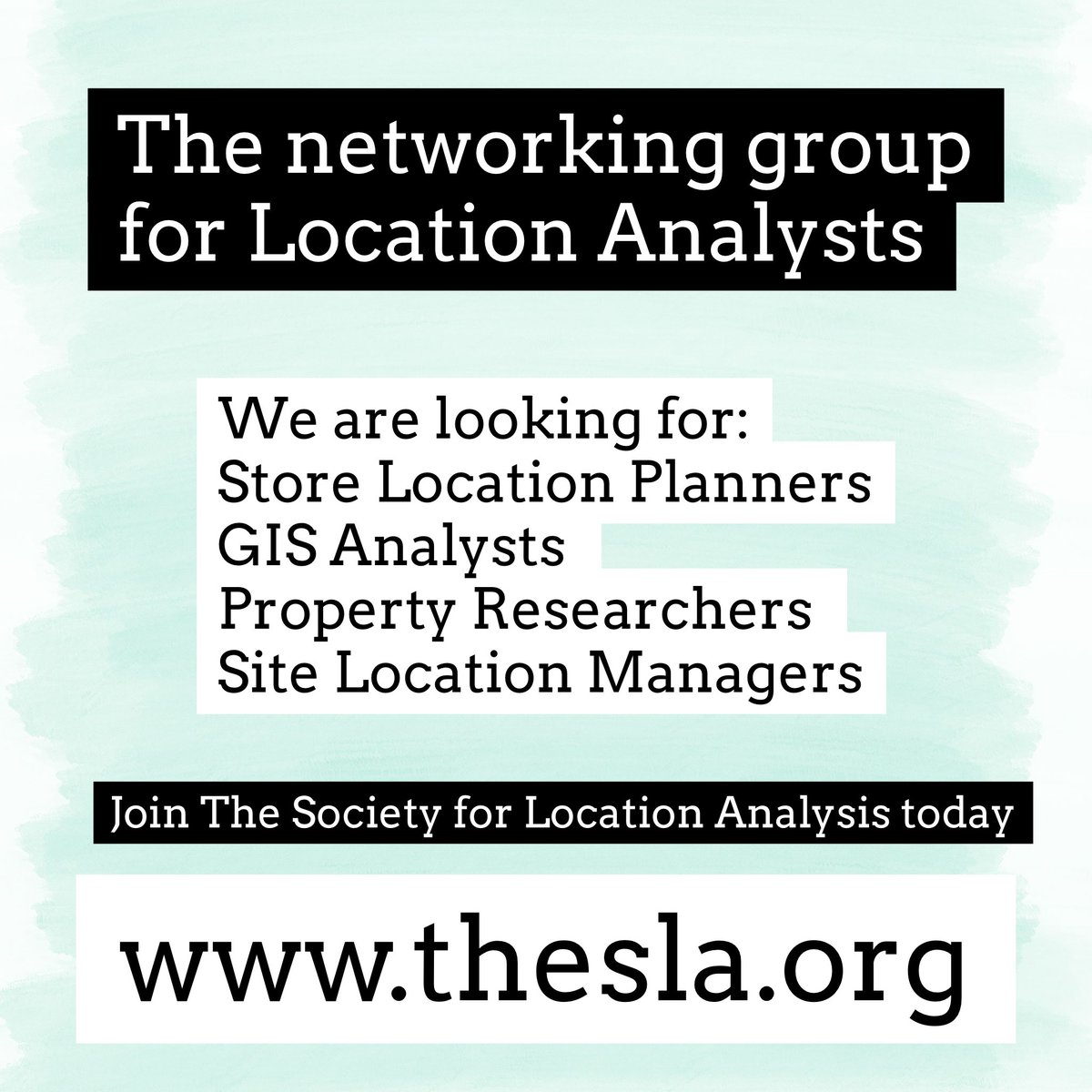 SocLocAnalysis's tweet photo. We’re looking for more members. Do you have contacts who might be interested? It’s free to join and we have some great networking events planned for 2020.
Visit https://t.co/0jmLTcbEM8 to join
#storelocation #site #sitelocation #customerinsight #networking #propertyresearch #GIS https://t.co/H7HyRB2BvQ