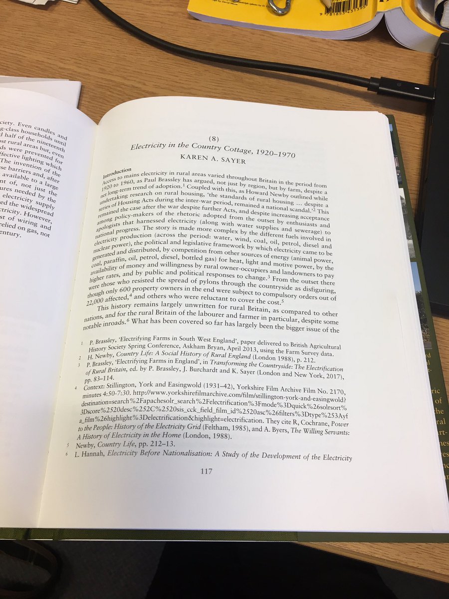 First page of K Sayer ‘Electricity in the Country Cottage 1920-70’