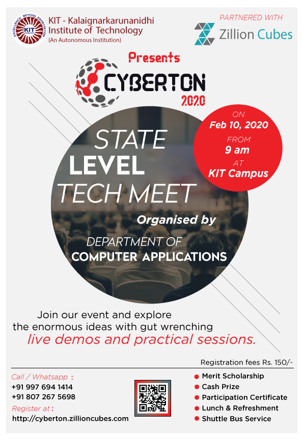 zillion_cubes's tweet photo. HELLO PEOPLE! This time we are going Big. 
It’s a State level One day workshop.

⭐️Cyber security &amp; Ethical Hacking⭐️. 
#CYBERTON2020 #kitcbe #zillioncubes #ethicalhacking #internetofthings #iot #hacking #whitehathacker #emotionalintelligence #learnandserve #interactiondesign https://t.co/6vakbnpQMQ