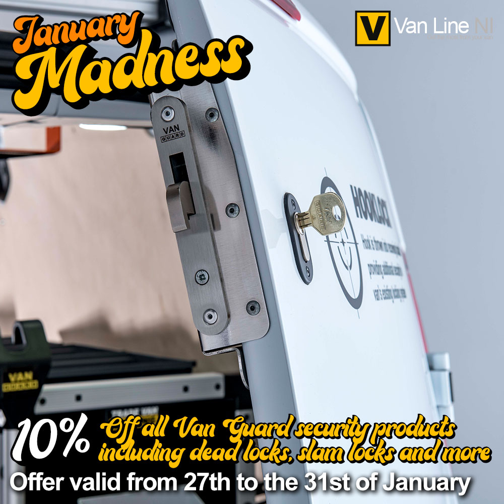 VanLineNI's tweet image. Save 10% off our range of Van Guard slam and dead locks fitted to your van this week.

Van Guard have an awesome new range of slam, dead and hook locks for all makes and models of vans.

Don't take the risk, guard it with Van Guard.

#deadlocks #van #slamlocks #hooklocks #locks