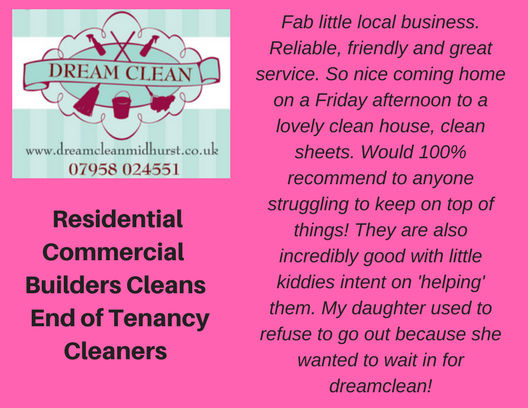 @DreamCleanMidhurst - Residential Cleaning Services, Builders Cleaning Services, Commercial Cleaning, End of Tenancy Cleans #cleaning #services 07958 024551 kellycobbold36@gmail.com dreamcleanmidhurst.co.uk 
#housework #househelp #Westsussex #Sussex #surrey #Hampshire #Midhurst
