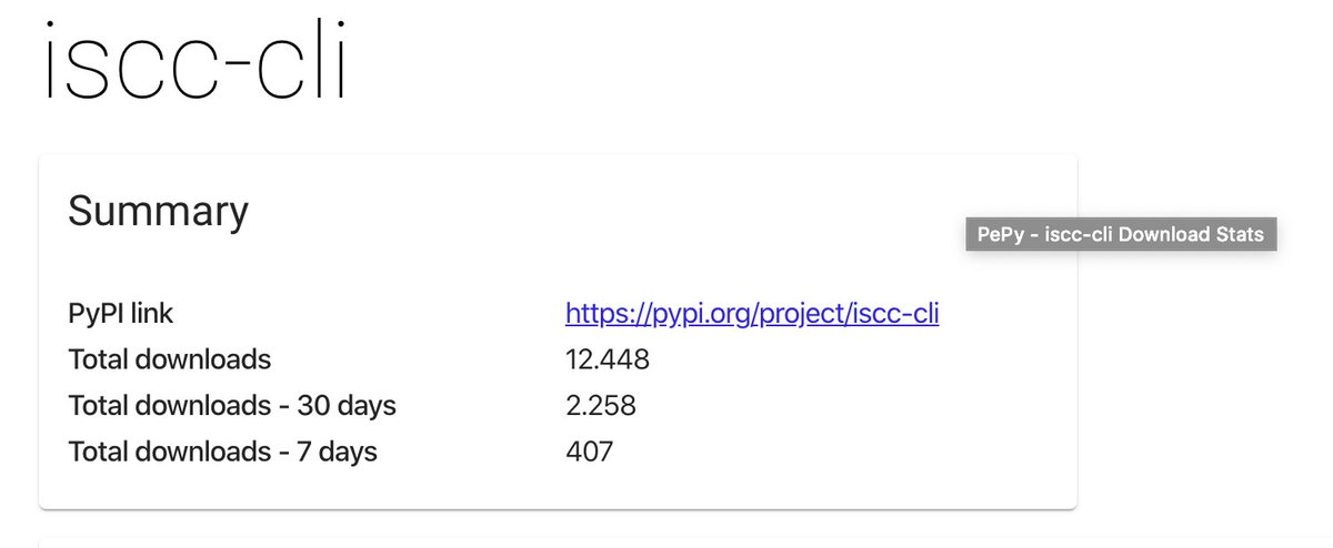 Media organizations and creative individuals can generate ISCC decentralized content identifiers for text, image, audio and video files: github.com/iscc/iscc-cli

Latest stats: 12.448 downloads of the software so far. 407 over the last 7 days: pepy.tech/project/iscc-c…
