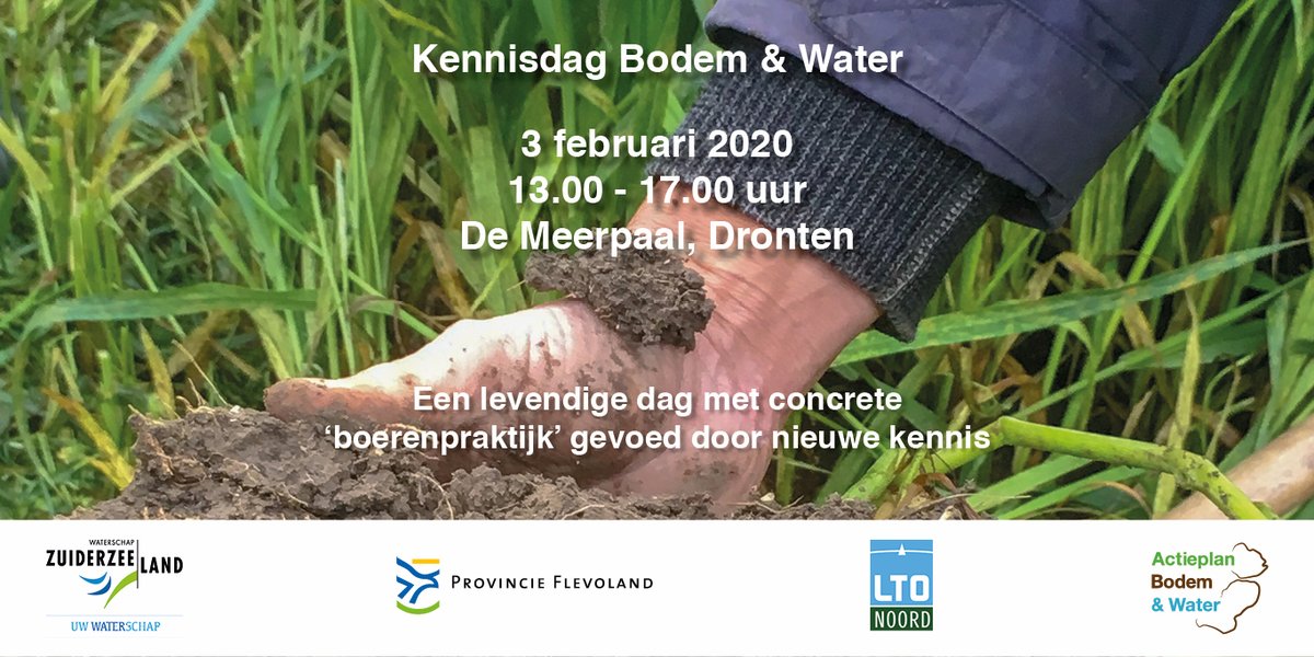 Ondernemers delen hun praktijkervaringen tijdens de derde editie van de Kennisdag Bodem en Water, die op 3 februari wordt georganiseerd.  Ben jij er ook bij?
Meer weten over het Actieplan Bodem &amp; Water? Kijk op bodemenwaterflevoland.nl