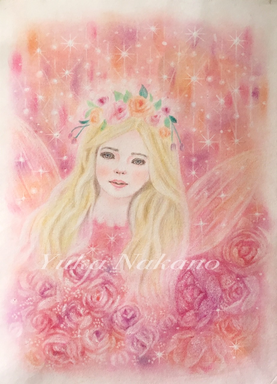Yuka N777 フェアリー 妖精さんを描きました パステル画 パステルアート ゆめかわいい ファンタジー アート 天使 妖精 絵画 天使画 イラスト ヒーリングアート 癒し パステルカラー 薔薇 ローズ T Co Bgxlv3b6xm Twitter