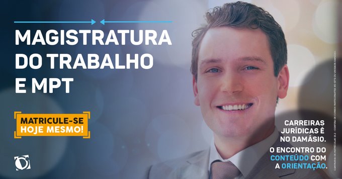 damasioaracatub's tweet photo. Quer assistir nosso 2º dia de aula do curso da Magistratura do TRABALHO e MPT, com o prof @marcosscalercio ?
Então clique no link abaixo:
https://t.co/Q4IqHQbTl2

#araçatuba #DamásioAraçatuba #DamasioAracatuba #cursoAvançado #birigui #cursoPreparatório #vamosjuntos #aprovação https://t.co/wybVmJSpSO