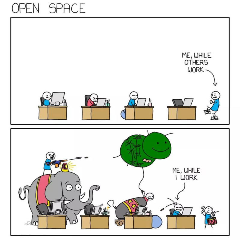 code_memez's tweet photo. Those who work in an open workspace can relate to this....!
(Img Source - Reddit)
#working #meme #workingplace #openworkplace #programming #programmingmemes #codingmemes #funny #funnymemes #funnymemesdaily #developerstuff #developerspace #developerslife https://t.co/k9pvSEDrAY