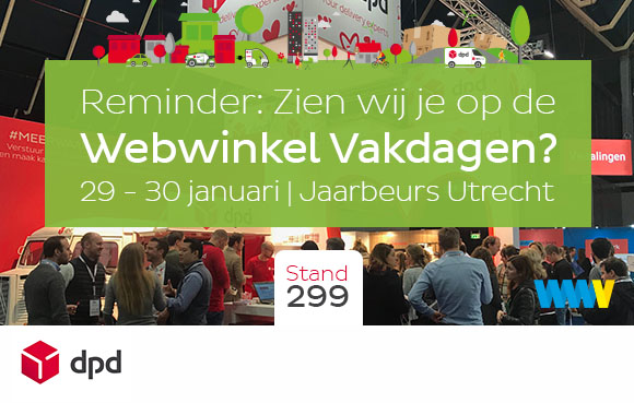 De Webwinkel Vakdagen: Morgen is het zover! De DPD-stand is opgebouwd en ons team is er helemaal klaar voor. Laat de bezoekers maar komen! Mogen wij jou morgen ook begroeten op stand 299? Vergeet dan ook je groene presentje niet mee te nemen!

#wwv20 #dpdgreendelivery