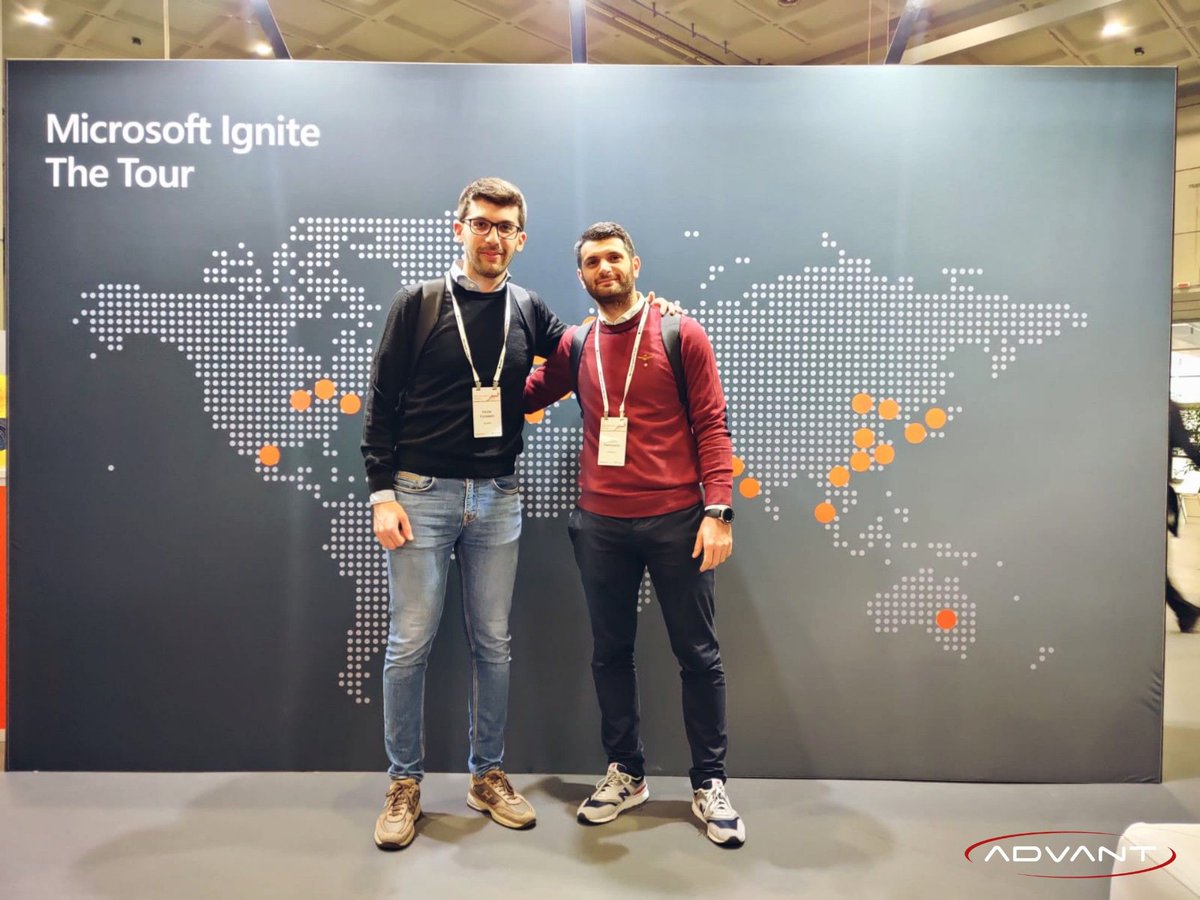 advant_l's tweet photo. #MSIgniteTheTour • Anche oggi i nostri Nicola Forestieri e Sabino Pietrosante sono a Milano all'evento di #Microsoft, per approfondire le ultime novità in merito a costruzione di soluzioni e gestione delle infrastrutture 😎
#ADVANTitutta #AdvantLife #TechConference https://t.co/7WzunbRtdw