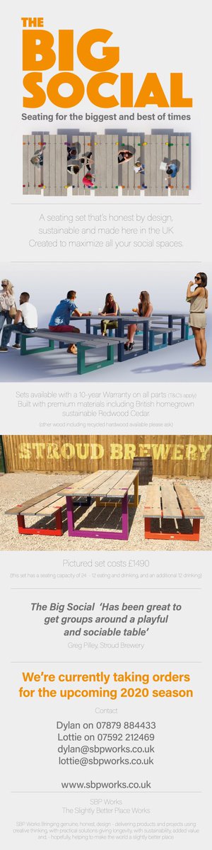 Today’s the day! #comingtoavenuenearyou #thebigsocial #benches #tables #colourfulfurniture #bright #venue #pubs #restaurant #summeriscoming #socialseating #cornwall #bristol #Oxford #bourmouth #brighton #london #bedifferent #seating #outdoor
