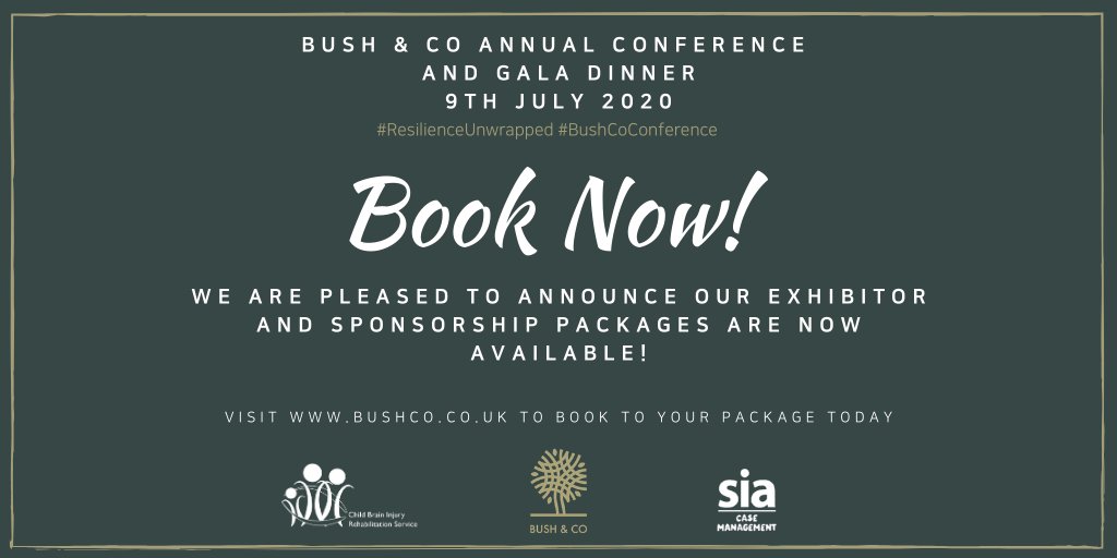 Bush_Company's tweet photo. Exhibitor & sponsorship packages for our 2020 Annual Conference #ResilienceUnwrapped and Gala Dinner are now available to book! Packages are already being booked so don't miss your chance to join us. Find out all of the details here: https://t.co/cNq2RFBTwV #BushCoConference https://t.co/3BVThgdwJ0