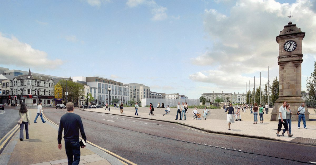 CommunitiesNI's tweet photo. Communities Minister Deirdre Hargey was in Bangor today to mark a significant day for the town as @BangorMarine submit plans for planning approval for the £50m redevelopment of Queen’s Parade. https://t.co/0efoyEbJY3 https://t.co/GUCM6bCBkX