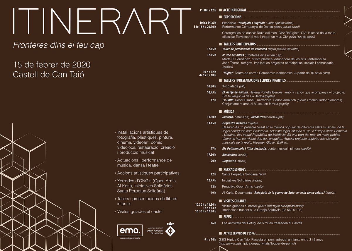 avuiaSPM's tweet photo. DS 12 h #CastellCanTaió #ITINERART
Museu en família: La Carta, espectacle d'ombres i taller d'escriptura i dibuix.
#Migrants
Org.: Regidoria de Cultura
https://t.co/sVh7RUwYOU https://t.co/PmBlkA8XAx