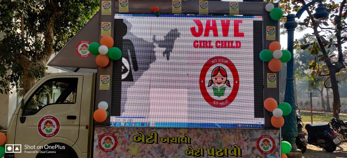 ChildScheme's tweet photo. Chhota Hathi with LED Screen was travelling in Rural and Urban areas of Daman District. Through it, the Dept. has played videos on Beti Bachao Beti Padhao Scheme for wide awareness among the masses and the same has been continued for 7 days. @Minhas1Rakesh @CharmieParekh https://t.co/wbCeJKsVy3