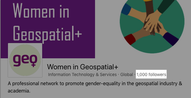 Screenshot of LinkedIn page showing 1000 followers