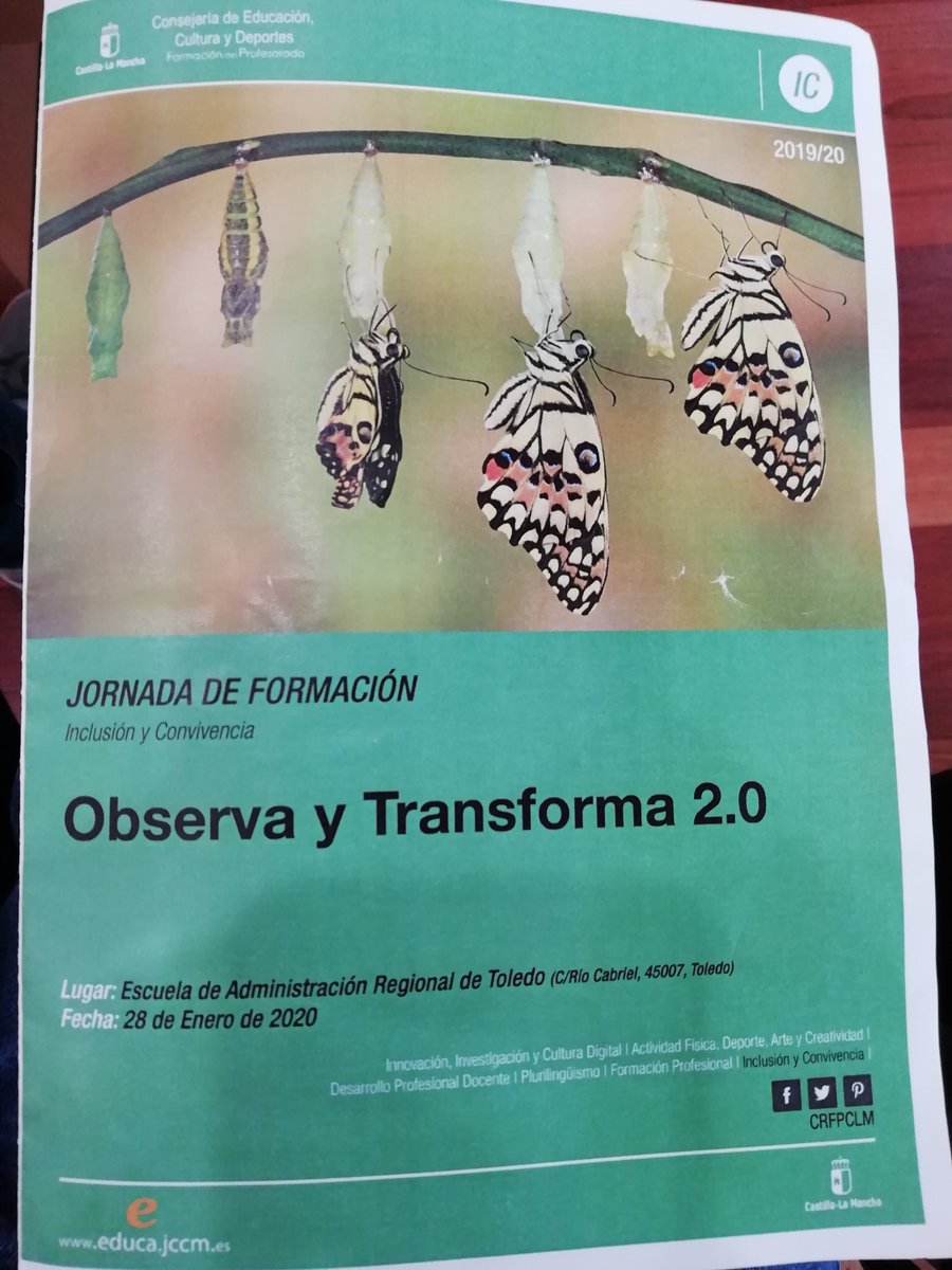 CEIP_ICristina's tweet photo. Como ya os dijimos, nuestro Director está en Toledo en las Jornadas de OBSERVA Y TRANSFORMA 2.0 presentando al Colegio al resto de profesorado de la región para que se animen a visitarnos y puedan comprobarlo in situ.
#observaytransformaCLM @CRFPCLM https://t.co/b7TYZfP69U