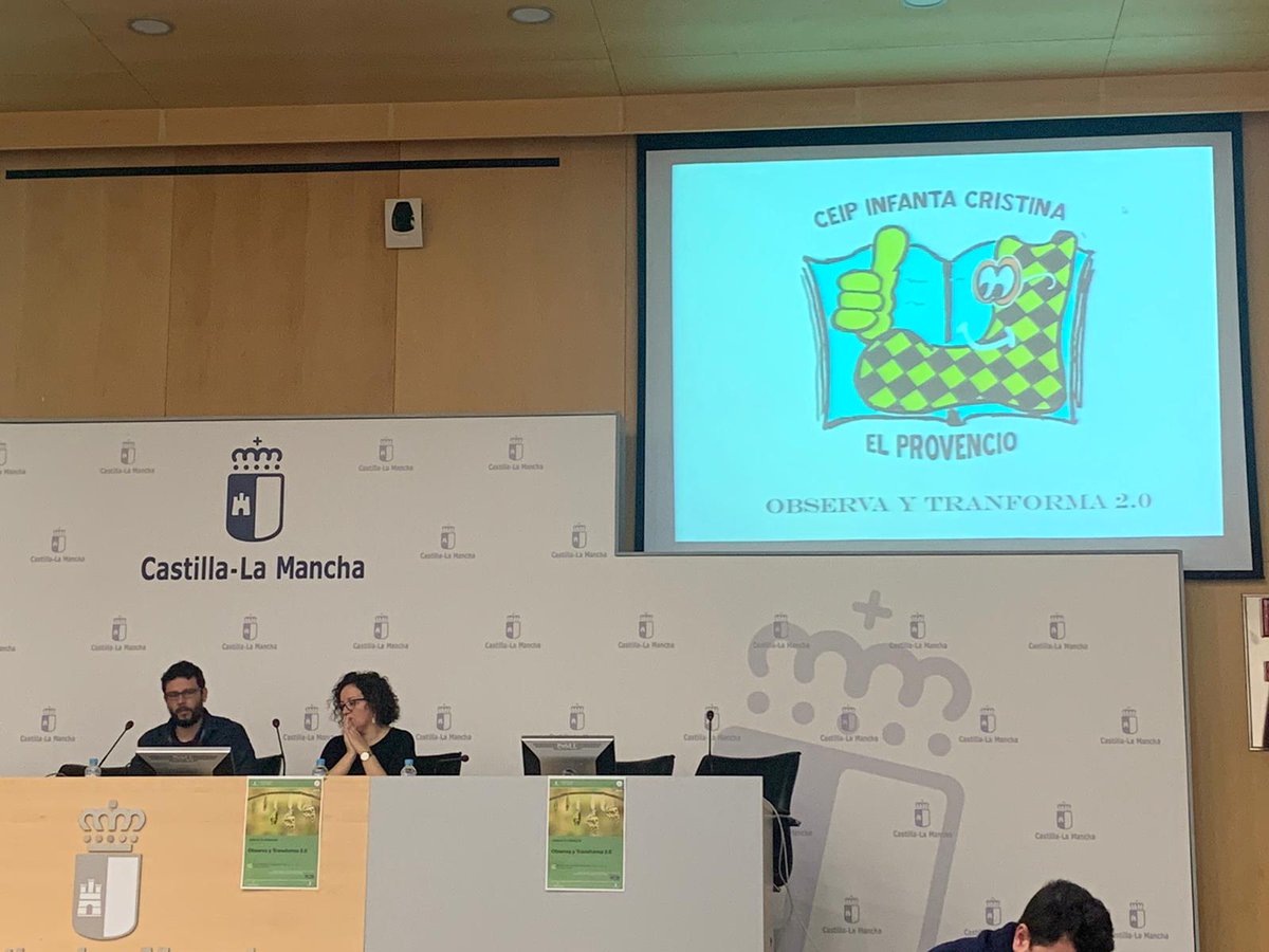 CEIP_ICristina's tweet photo. Como ya os dijimos, nuestro Director está en Toledo en las Jornadas de OBSERVA Y TRANSFORMA 2.0 presentando al Colegio al resto de profesorado de la región para que se animen a visitarnos y puedan comprobarlo in situ.
#observaytransformaCLM @CRFPCLM https://t.co/b7TYZfP69U
