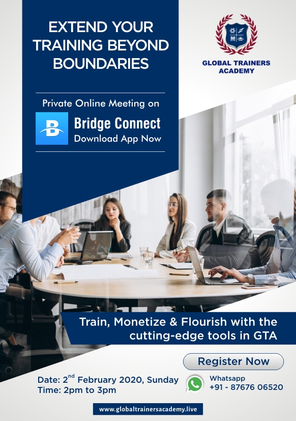 TrainersGlobal's tweet photo. If you are a #trainer, don’t miss this Private #OnlineMeeting for #Empowering Trainers on #BridgeConnect app.
Event registration is by invite only. For further queries &amp; to register, Whatsapp on the number: 87676 06520
Download Bridge Connect Now: https://t.co/faC8ym2okB
#webcast https://t.co/7W2rfmtvXG