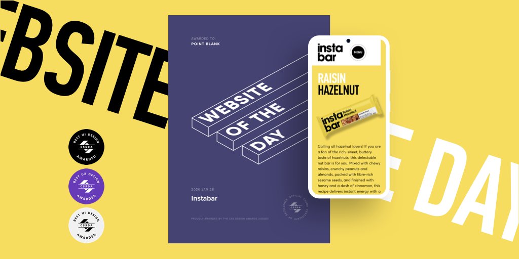 POINT BLANK (@pointblank_gr) on Twitter photo Nice! Our project Instabar website was awarded "Site of the Day" by <a href="/cssdesignawards/">CSS Design Awards</a>!
cssdesignawards.com/sites/instabar…
#webdesign #websitedesign #webdevelopment #ui #ux #siteoftheday #drupal8 #pointblankgr #instabar Nice! Our project Instabar website was awarded "Site of the Day" by <a href="/cssdesignawards/">CSS Design Awards</a>!
cssdesignawards.com/sites/instabar…
#webdesign #websitedesign #webdevelopment #ui #ux #siteoftheday #drupal8 #pointblankgr #instabar