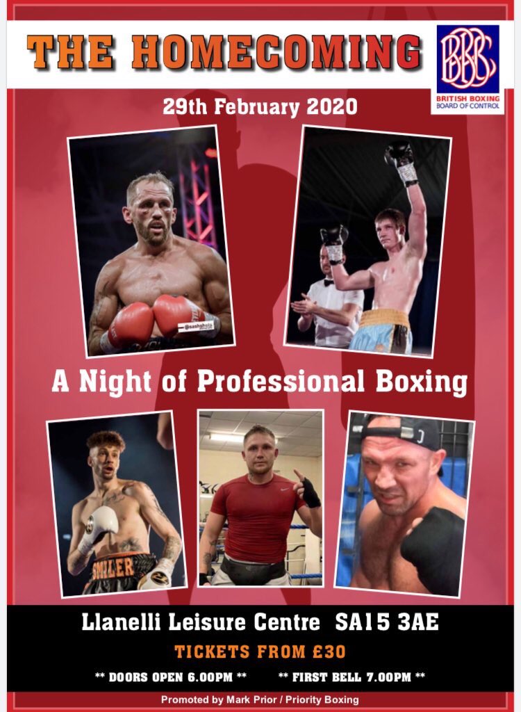 RichieShadow's tweet photo. Can’t wait to get my lads out in #Lanelli.
Going to be a great nights boxing & there is also going to be an open workout featuring all of my guys in Llanelli town centre 8th Feb.
DM or contact the fighters for your tickets.
#boxingfansonly #boxing #Wales #TheHomecoming https://t.co/4P3SwV4DGR