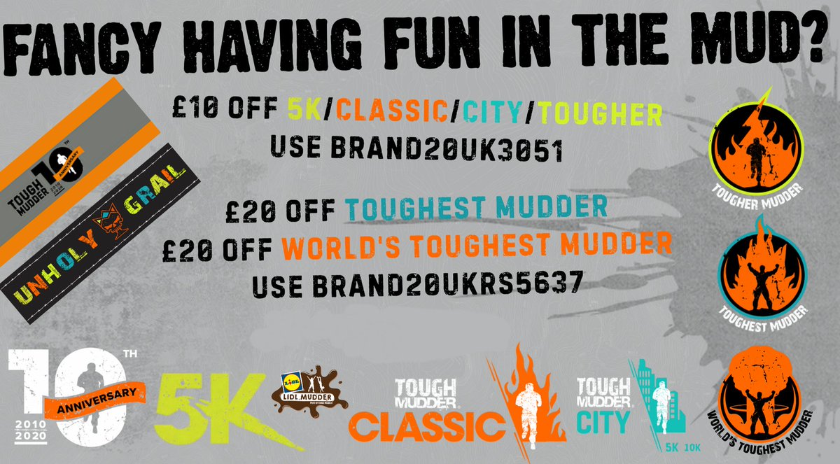 emmajg's tweet photo. The Tough Mudder site is having a refresh....
Early Bird Tickets available soon, if you've not done before you can use my Ambassador code (once live).
Happy to help with any questions π§‘
https://t.co/XpI2WQv5We
#TMAmbassador
#ToughMudder
#WhyIMudder
#OCR
#TrailRunning https://t.co/o8PRVb1FGZ