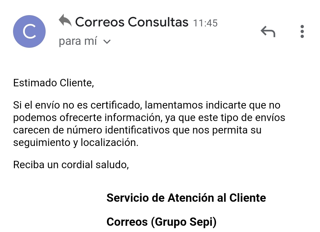 Interior arrastrar cerca CorreosAtiende on Twitter: "@Cardera_Oficial Hola! Al tratarse de envíos sin trazabilidad no podemos localizarla. Correos distribuye más de 14 millones de envíos de cartas ordinarias al día y es difícil poder realizar Interior arrastrar cerca CorreosAtiende on Twitter: "@Cardera_Oficial Hola! Al tratarse de envíos sin trazabilidad no podemos localizarla. Correos distribuye más de 14 millones de envíos de cartas ordinarias al día y es difícil poder realizar